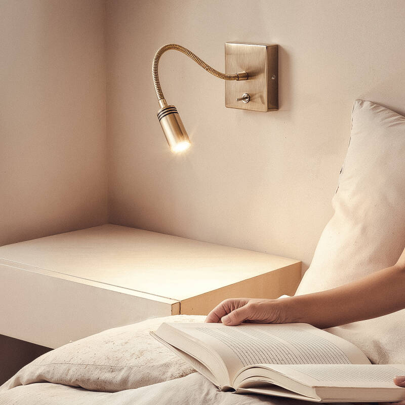 Candeeiro de Parede LED 2.5W Metal com Entrada USB Apsley