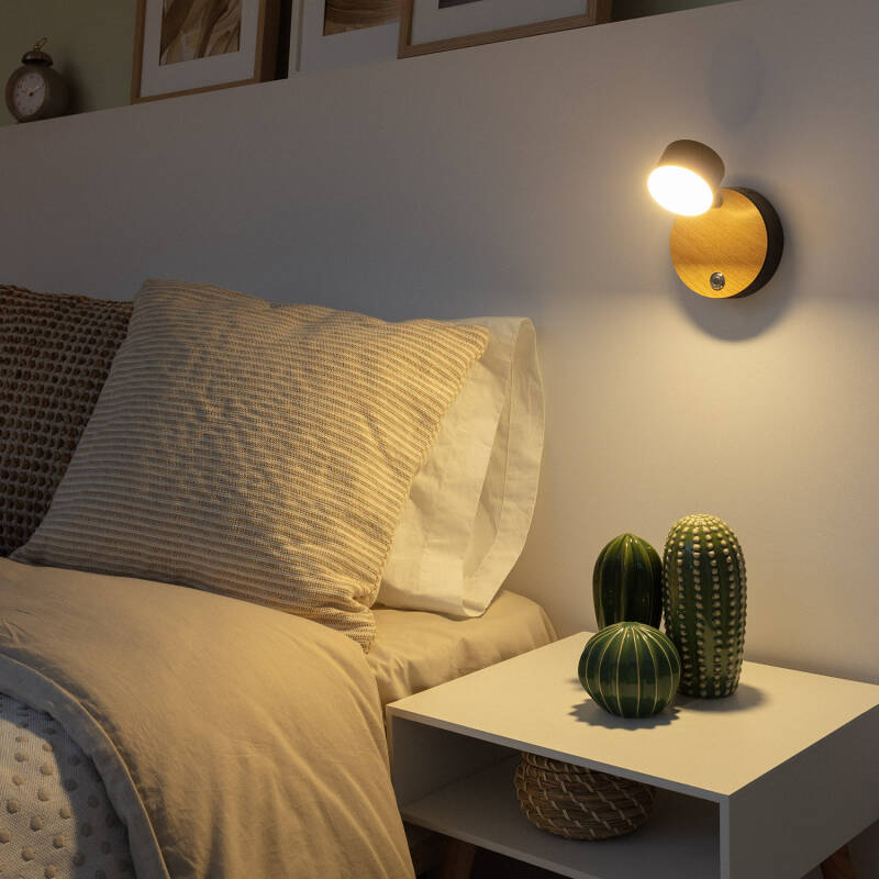 Candeeiro de Parede LED 5W Metal com Interruptor Serifos