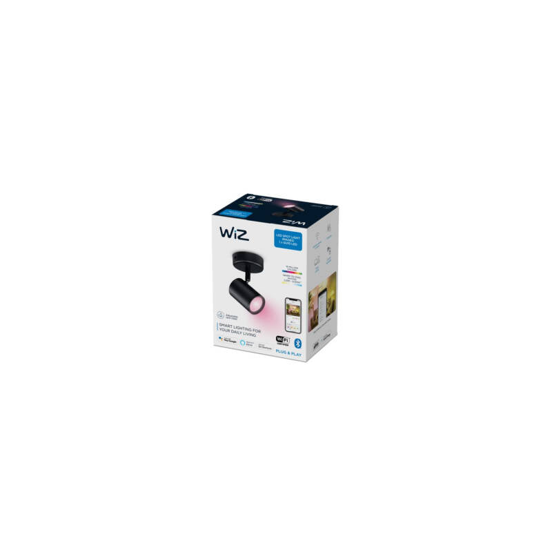Candeeiro de Parede LED Regulável RGB Smart WiFi+Bluetooth 4.9W Um Foco WiZ Imageo