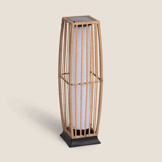 Candeeiro de Pé para Exterior com LED Solar e Rattan Arley