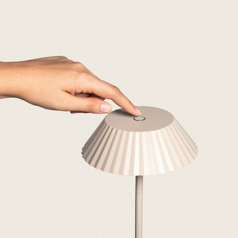 Candeeiro de Pé LED Portátil para Exterior com Bateria USB Recarregável em Metal Hoima