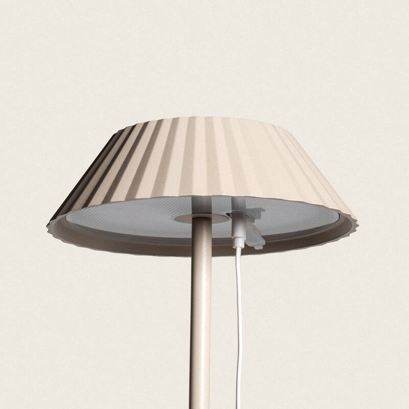 Candeeiro de Pé LED Portátil para Exterior com Bateria USB Recarregável em Metal Hoima