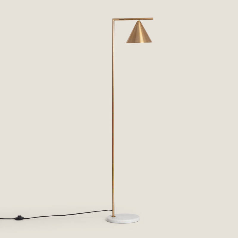Candeeiro de Pé Mármore e Metal Tinos