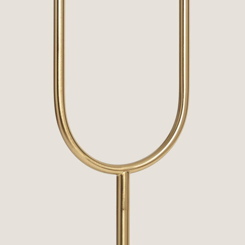 Candeeiro de Pé Metal e Vidro Moonlight Brass 2 Focos