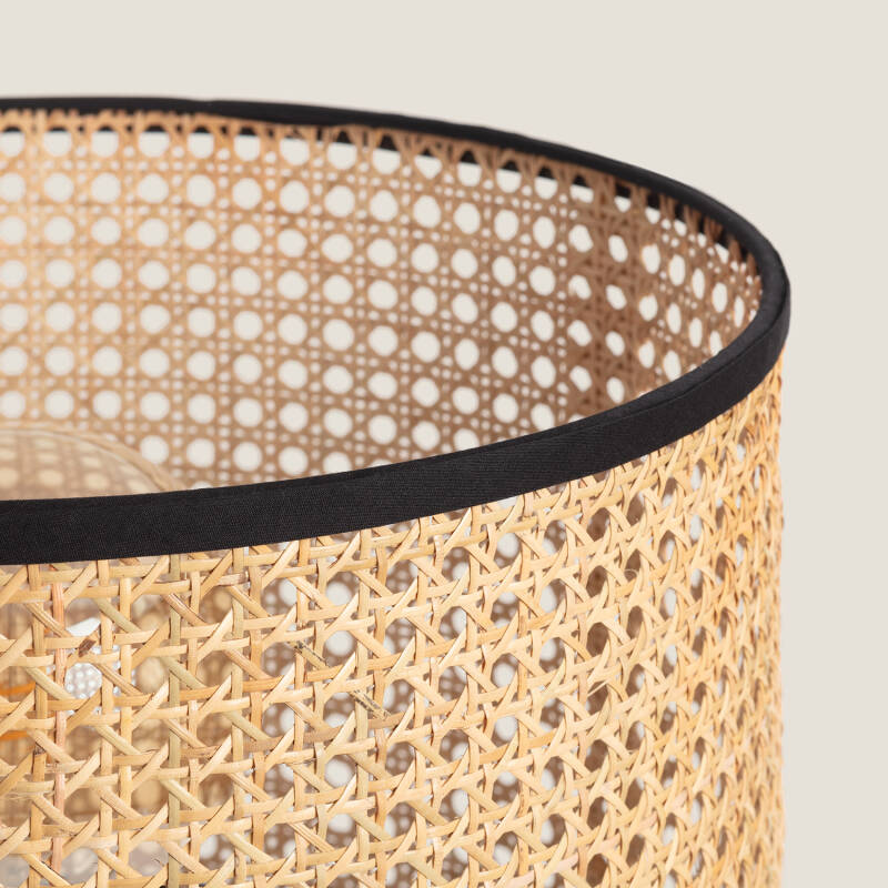 Candeeiro de Pé em Rattan e Metal Huela