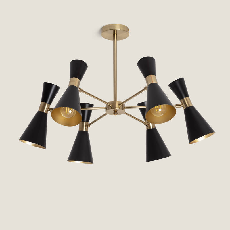 Candeeiro de Teto Metal com 6 Focos Jigger