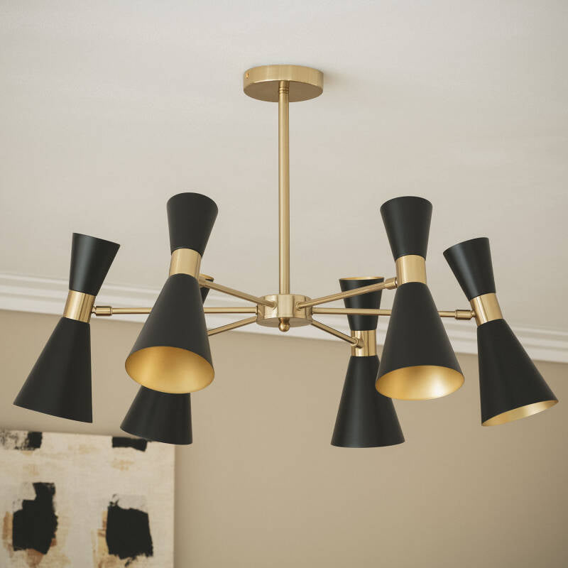 Candeeiro de Teto Metal com 6 Focos Jigger