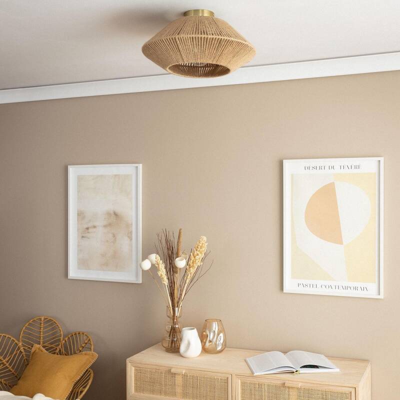 Candeeiro de Teto Corda Natural Big Moksha