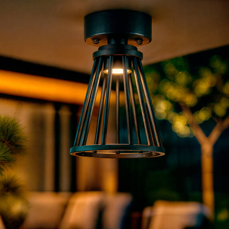Candeeiro de Teto Exterior LED 6W Alumínio Bradda