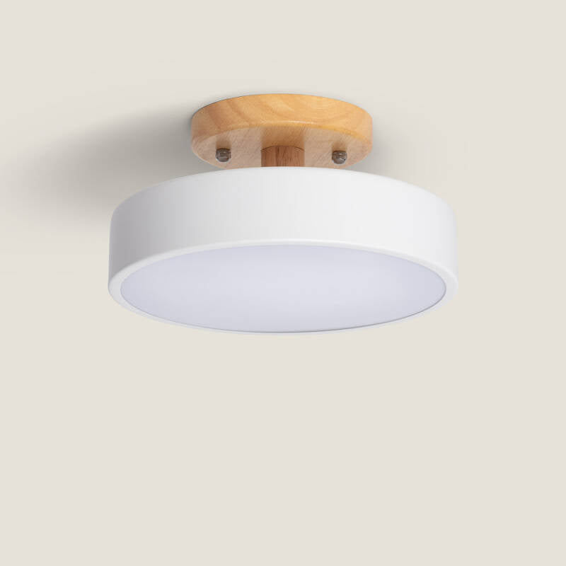 Candeeiro de Teto LED 12 W em Madeira e Alumínio com CCT Selecionável Whisty