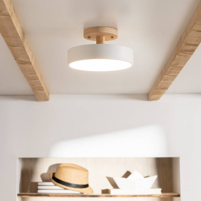 Candeeiro de Teto LED 12 W em Madeira e Alumínio com CCT Selecionável Whisty