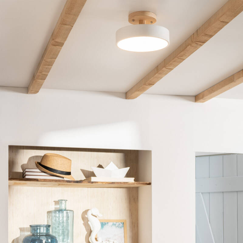 Candeeiro de Teto LED 12 W em Madeira e Alumínio com CCT Selecionável Whisty