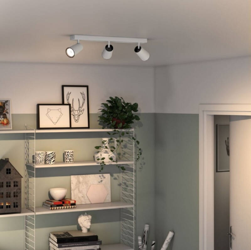 Candeeiro de Teto LED com Três Focos PHILIPS Paisley