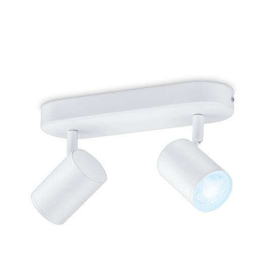 Candeeiro de Teto LED Regulável CCT Seleccionável Smart WiFi+Bluetooth 4.9W Dois Focos WiZ Imageo