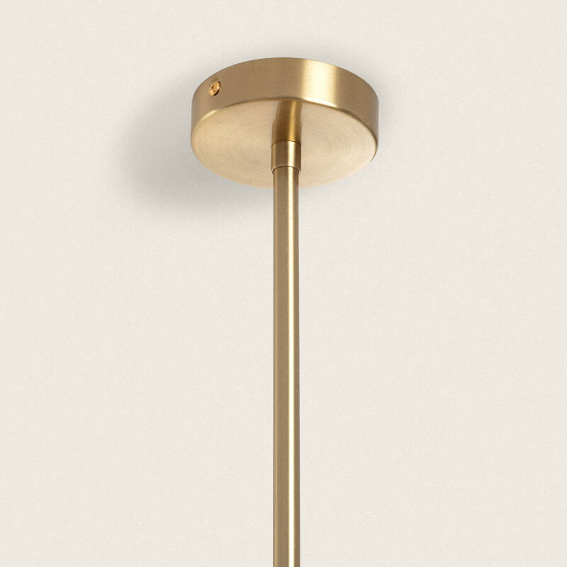Candeeiro de Teto Metal e Vidro Moonlight Brass Large 10 Focos