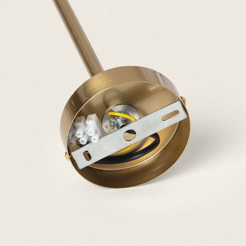 Candeeiro de Teto Metal e Vidro Moonlight Brass Large 10 Focos