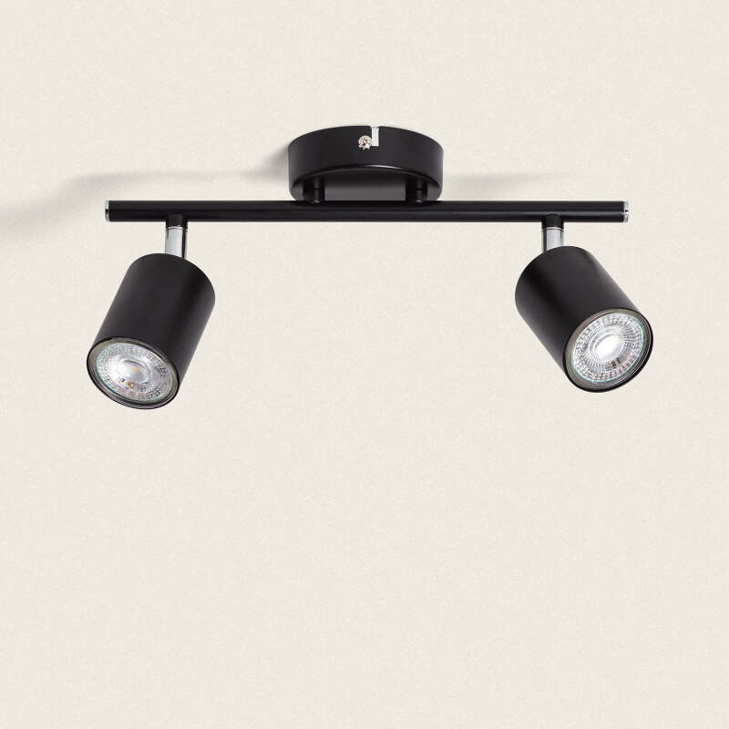 Candeeiro de Teto Orientável Metal 2 Focos Albus Black