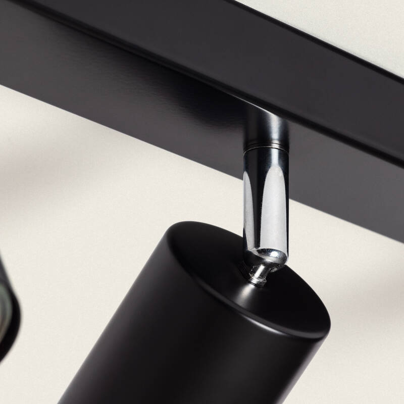 Candeeiro de Teto Orientável Metal 4 Focos Albus Black Rose Grande