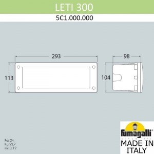 Projetor de Muro exterior Fumagalli E27 6W