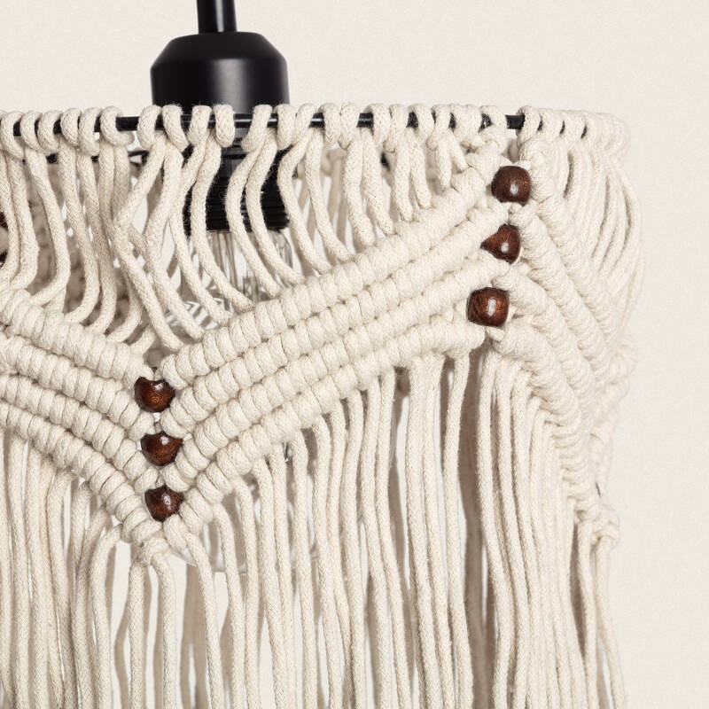 Candeeiro Suspenso Algodão Macramé Nanti