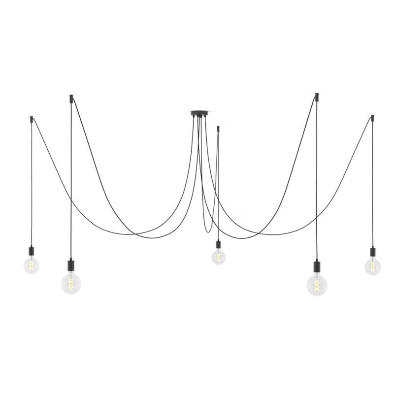 Candeeiro Suspenso com Cinco Caídas Spider Creative-Cables SPMDCS01GO5RC04TERM