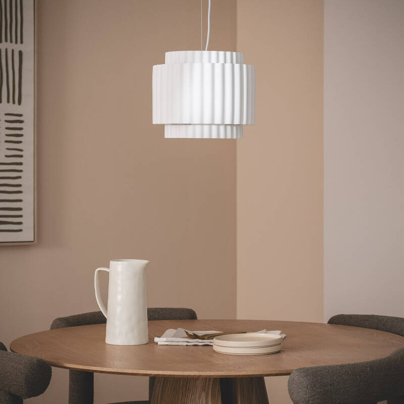 Candeeiro Suspenso de Gesso Double Colum