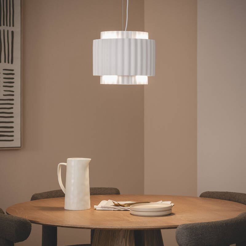 Candeeiro Suspenso de Gesso Double Colum