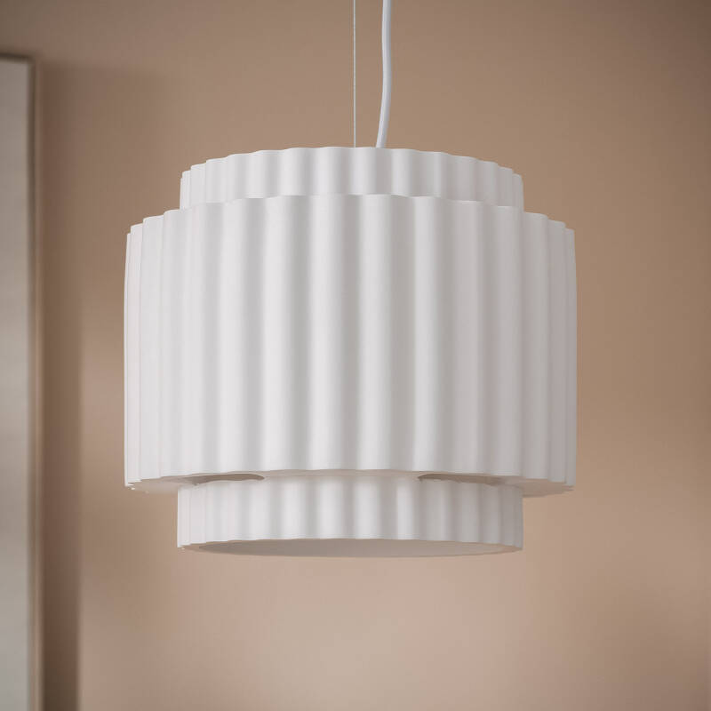 Candeeiro Suspenso de Gesso Double Colum