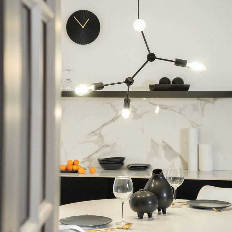 Candeeiro Suspenso de Metal Molecular