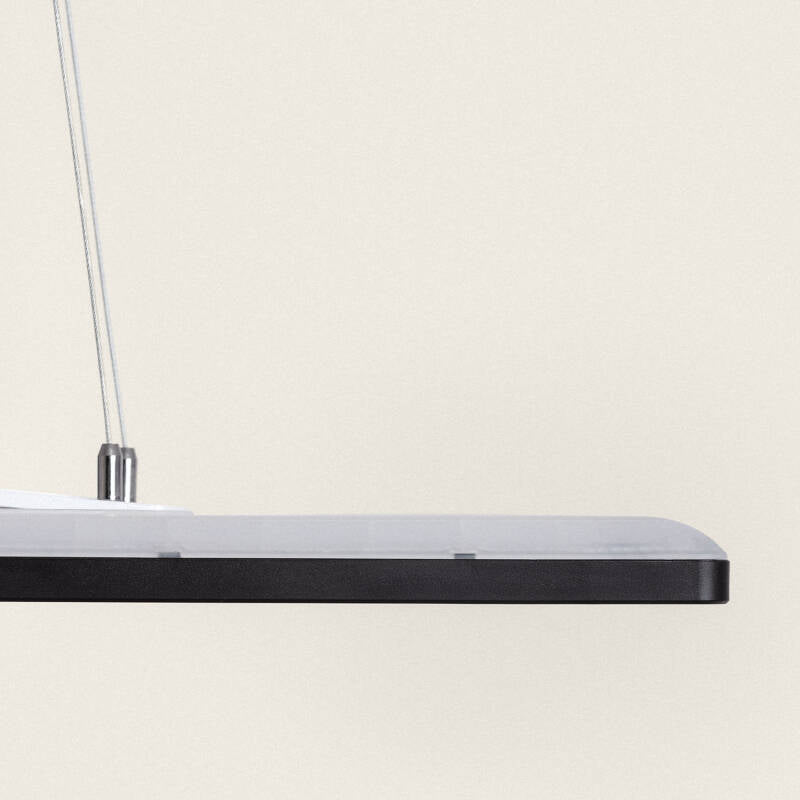 Candeeiro Suspenso LED 24W retangular SwitchCCT Seleccionável 580X200 MM Dupla face Preto
