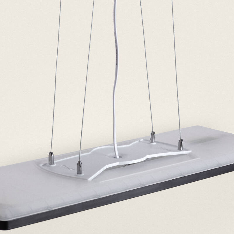 Candeeiro Suspenso LED 24W retangular SwitchCCT Seleccionável 580X200 MM Dupla face Preto
