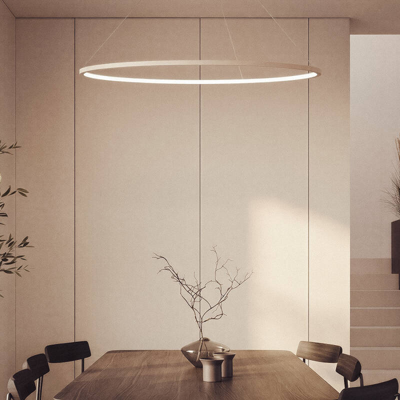 Candeeiro Suspenso LED 28W em Alumínio CCT Selecionável Big Ivalo Ø 1 Metro