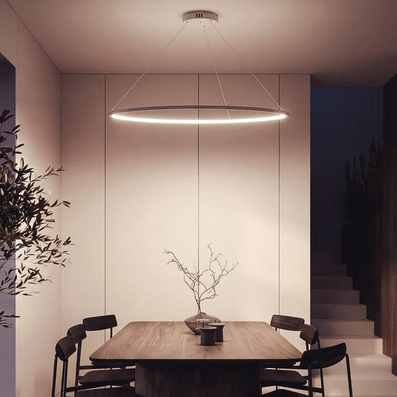 Candeeiro Suspenso LED 28W em Alumínio CCT Selecionável Big Ivalo Ø 1 Metro
