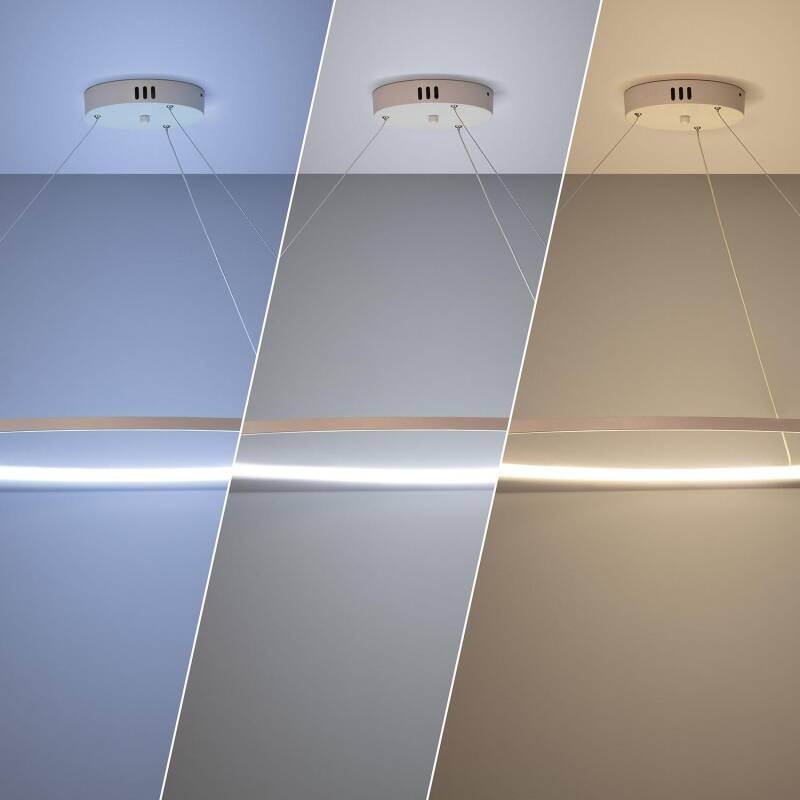 Candeeiro Suspenso LED 28W em Alumínio CCT Selecionável Big Ivalo Ø 1 Metro
