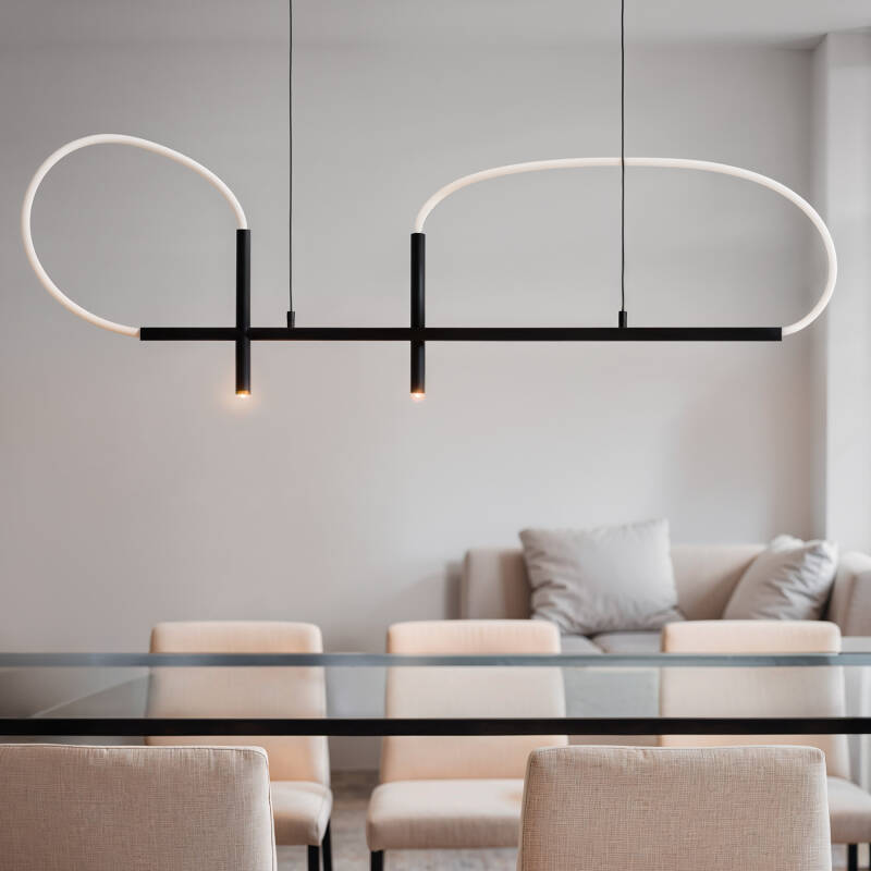 Candeeiro Suspenso LED 46W Metal e Silicone Ginnie