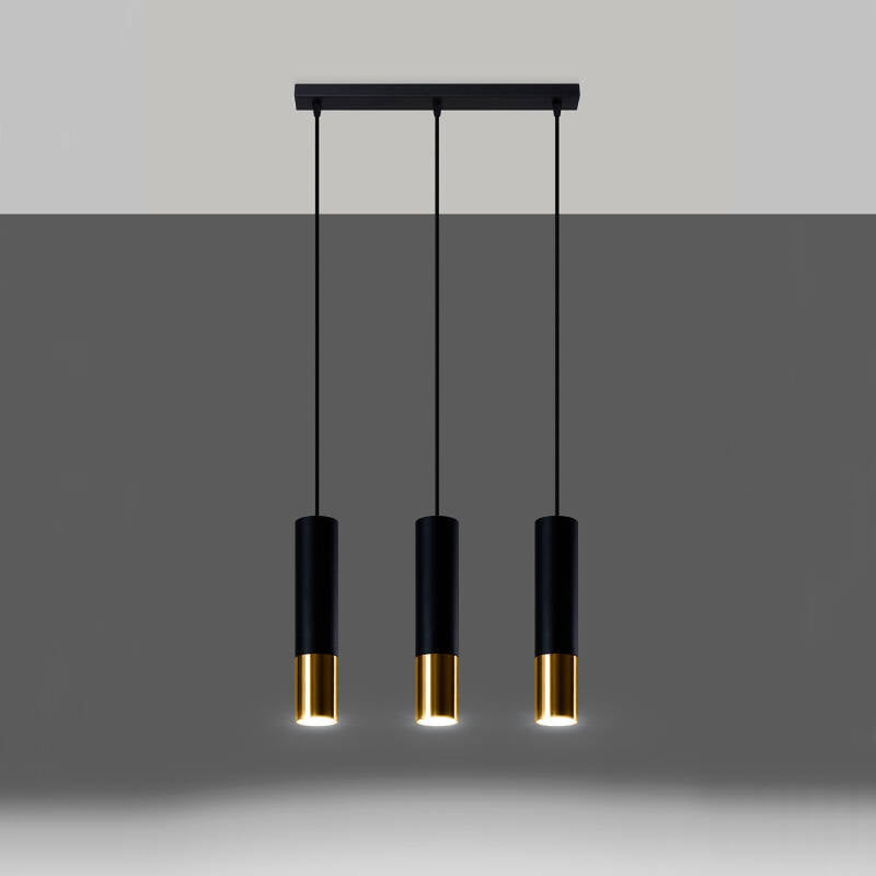 Candeeiro Suspenso Loopez 3L Metal SOLLUX