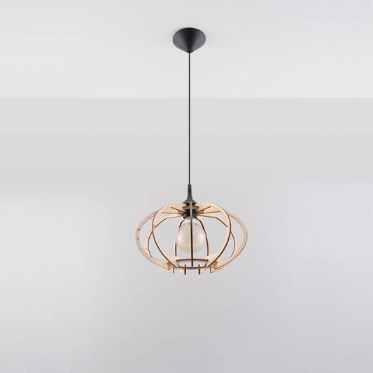 Candeeiro Suspenso Mandelino Madeira SOLLUX