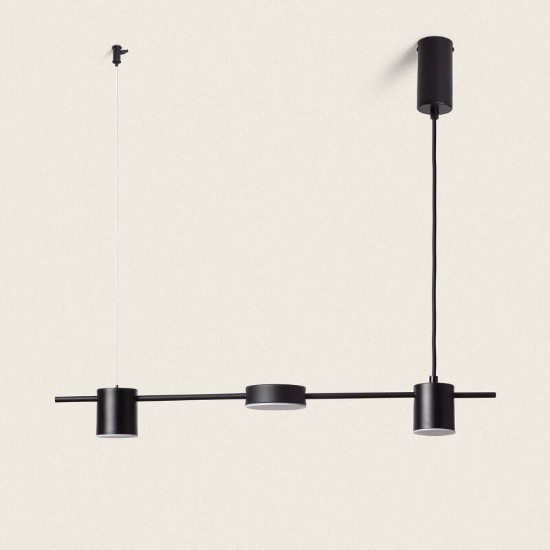 Candeeiro Suspenso Linear LED de 18 W em Metal e Vidro Kurna
