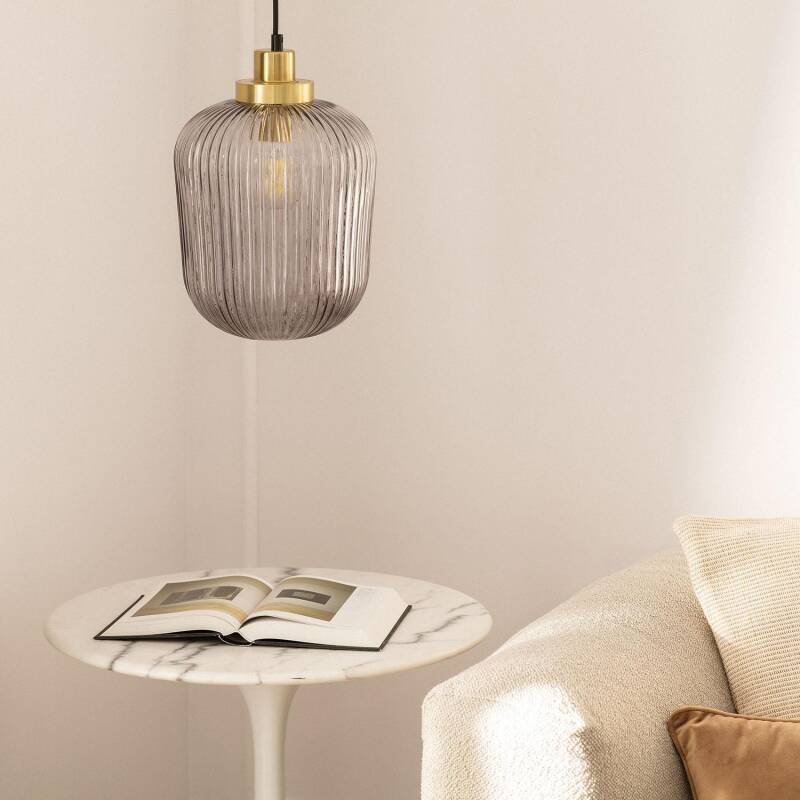 Candeeiro Suspenso Metal e Vidro Windsor