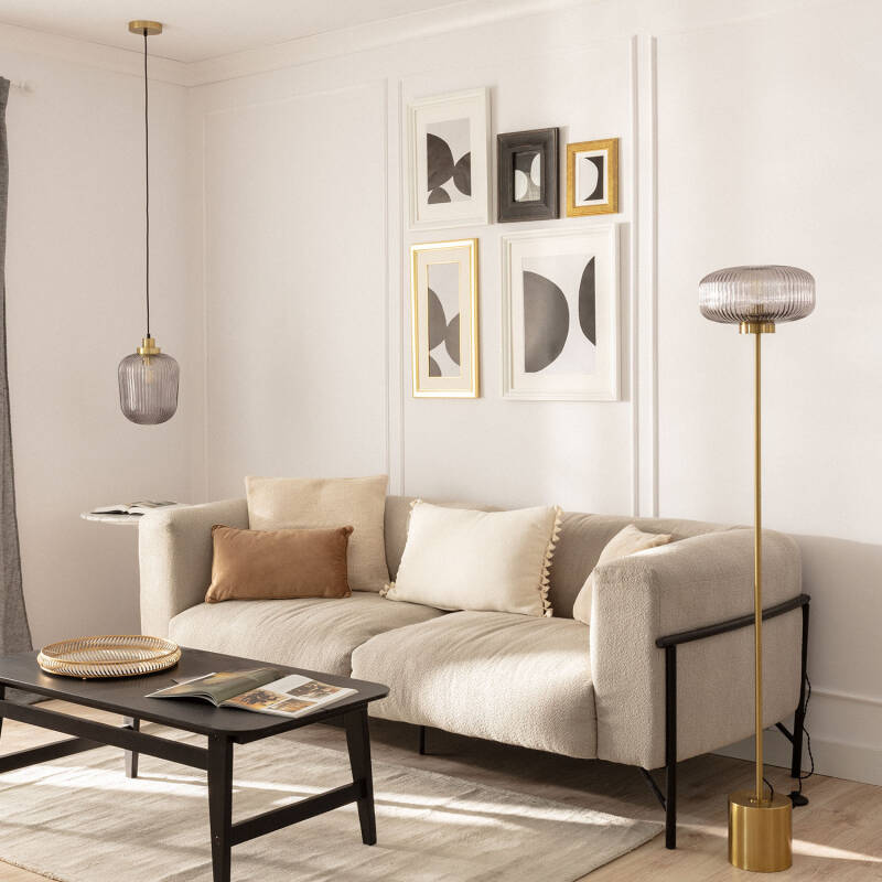 Candeeiro Suspenso Metal e Vidro Windsor