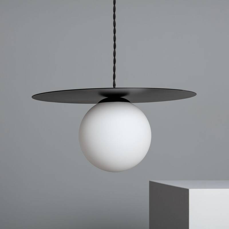 Candeeiro Suspenso de Cristal e Metal Luminia