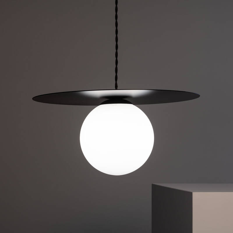 Candeeiro Suspenso de Cristal e Metal Luminia