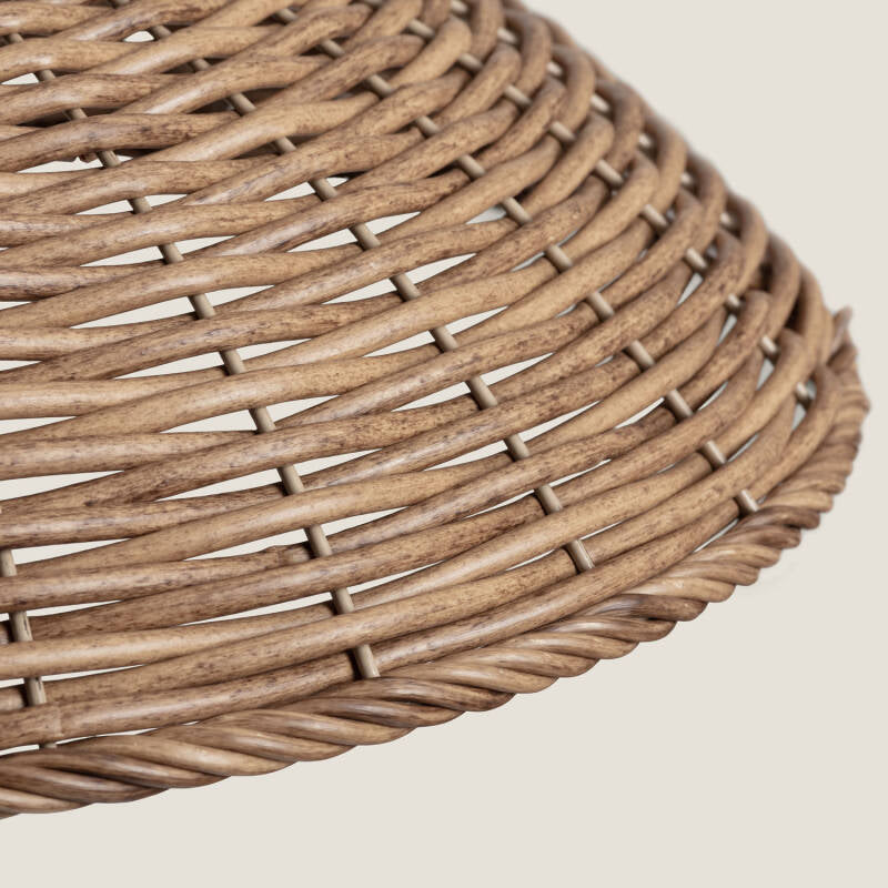 Candeeiro suspenso para exterior com efeito rattan Léa Curva
