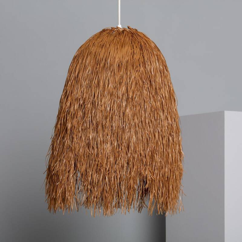 Candeeiro Suspenso para Exterior com Efeito Rattan Azul-marinho