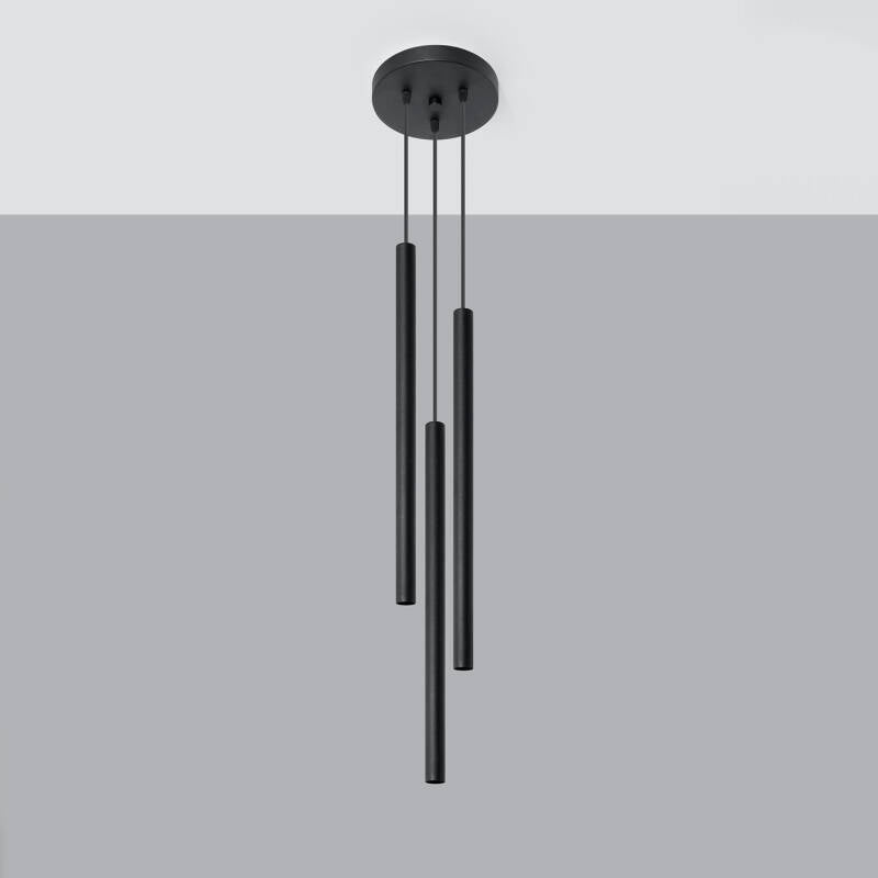 Candeeiro Suspenso Pastelo 3P Metal SOLLUX