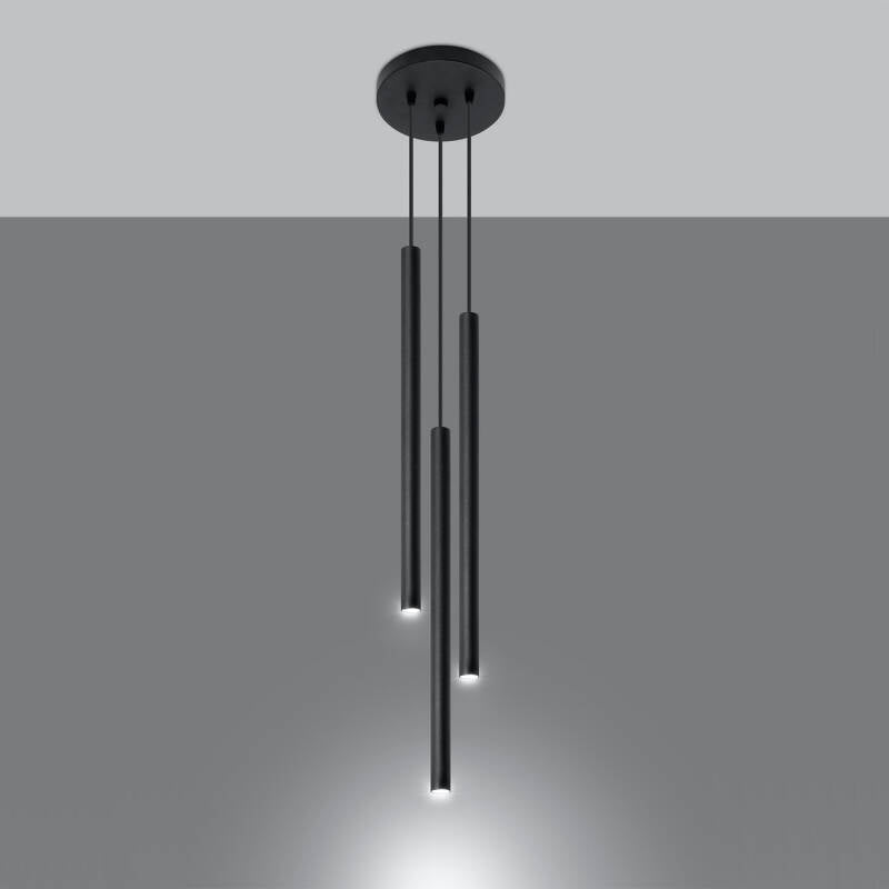 Candeeiro Suspenso Pastelo 3P Metal SOLLUX