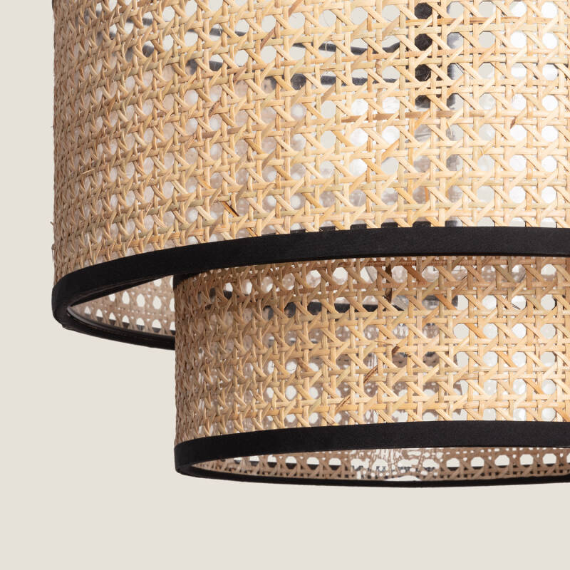 Candeeiro Suspenso Rattan Huela Doppio