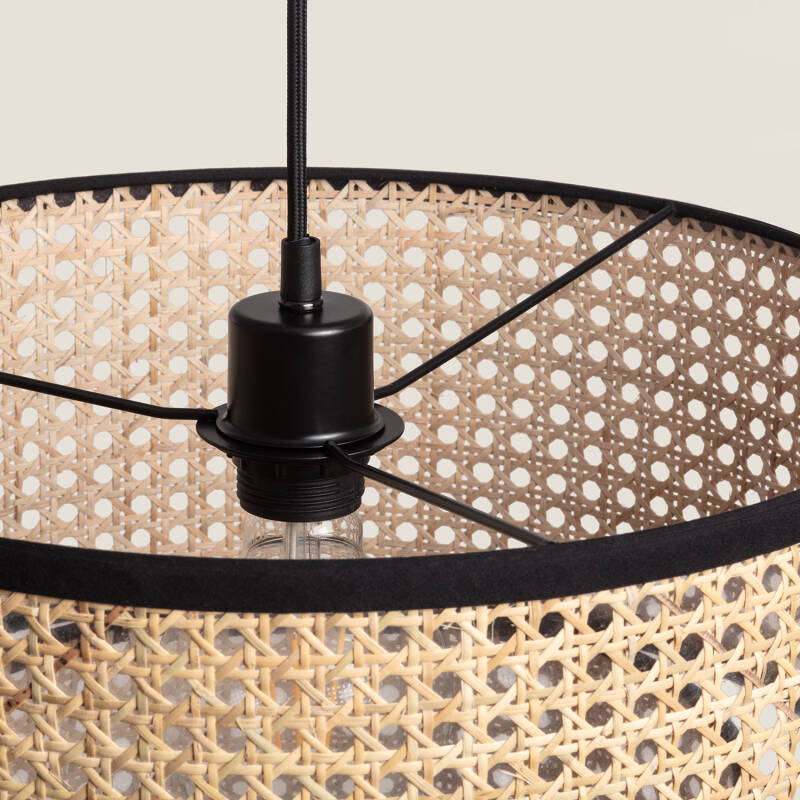Candeeiro Suspenso Rattan Huela Doppio