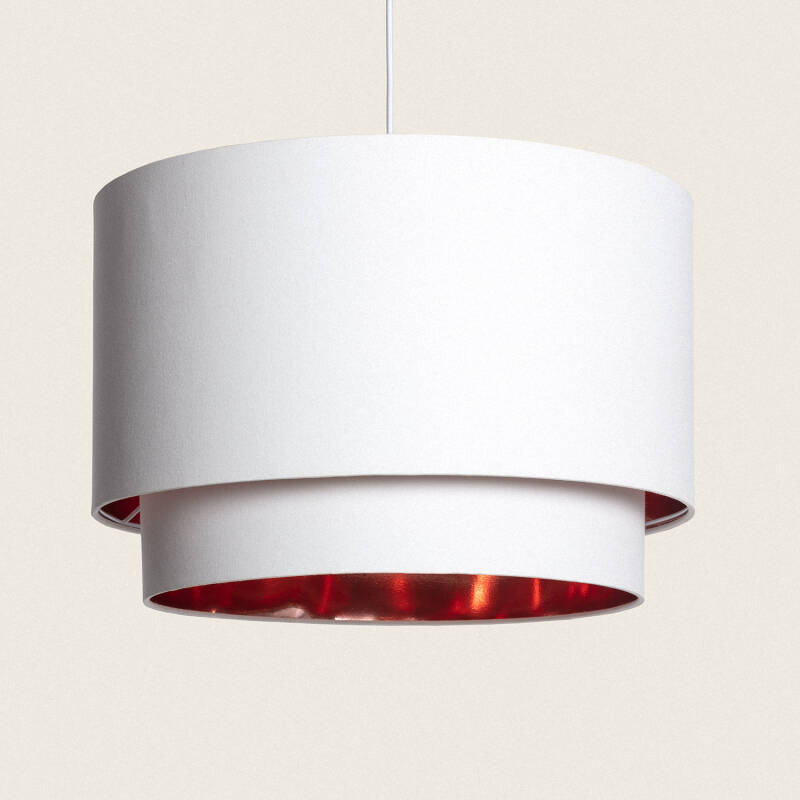 Candeeiro Suspenso Tecido Bello Duo Reflexo