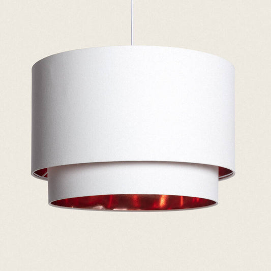 Candeeiro Suspenso Tecido Bello Duo Reflexo